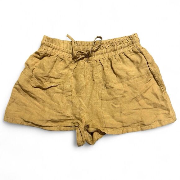 Elan women’s Drawstring Linen Shorts M Beach Beachy Lightweight - Picture 2 of 6